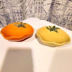 Vintage 1990s Williams Sonoma Heirloom Tomato Dipping Bowls Set of 2 EUC